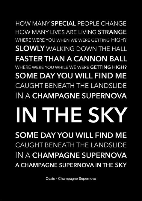 Oasis Champagne Supernova Lyric